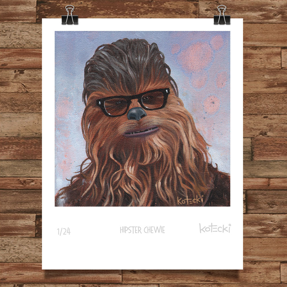 Hipster Chewie Limited Edition Print