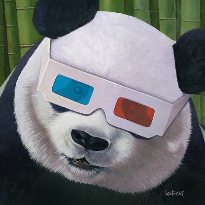 3D Panda Gallery Canvas Print