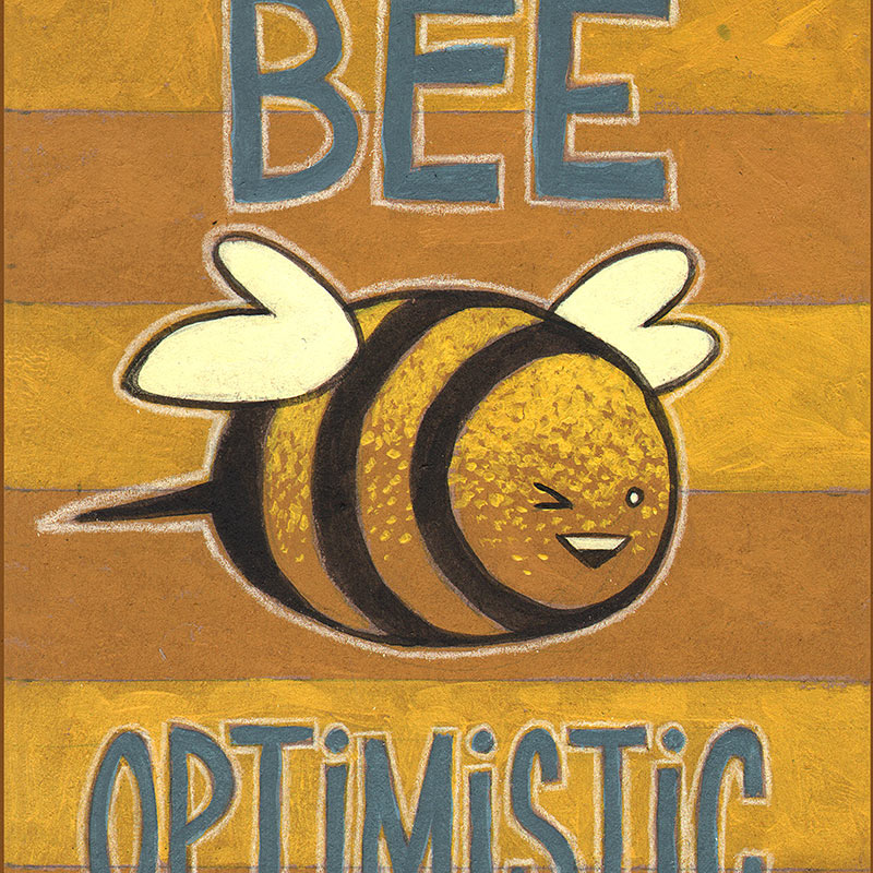 Bee Optimistic Gallery Canvas Print