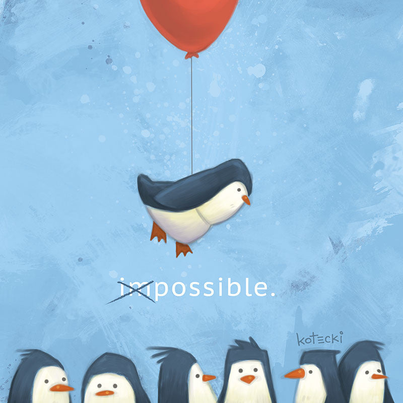 Penguin Possible Gallery Canvas Print
