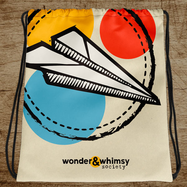 Wonder &amp; Whimsy Society Drawstring Bag